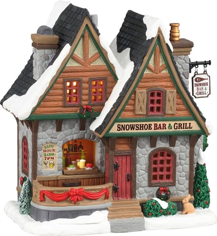 Lemax - 'Snowshoe Bar & Grill' - Verlicht gebouw - Exclusief adapter
