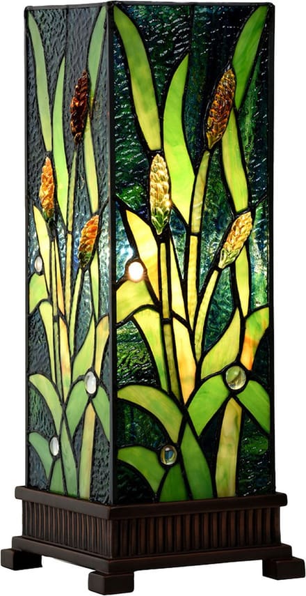 Lumilamp Tiffany Tafellamp 18x18x45 cm Groen Glas