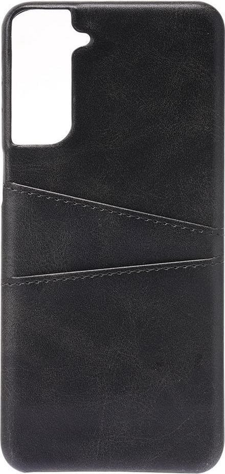 Shop4 - Samsung Galaxy S21 Plus Hoesje - Harde Back Case Cabello met Pasjeshouder Zwart