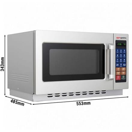 GGM Gastro Mikrowelle - 34 Liter - 1,4 kW - Digital Zilver