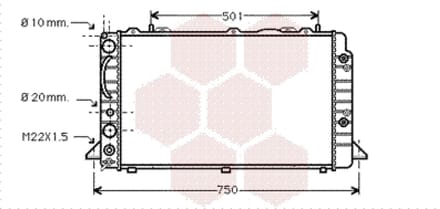 Van Wezel - RADIATOR VOOR AUDI 80 B3 1986-1991 8A0121251A