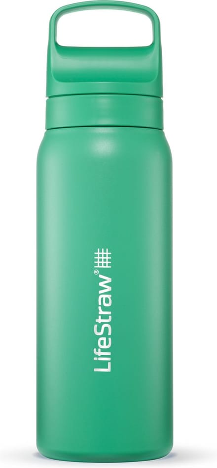 LifeStraw Go Series Stainl. Steel Water Filter Bottle; 700ml; Cactus Green - Drinkfles waterfilter