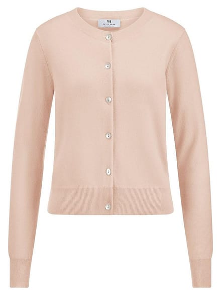 Cardigan en 100% kasjmier Van Peter Hahn roze