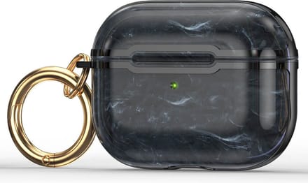 Case cover - Apple Airpods 3 - zwart siliconen - met musketon