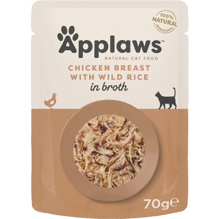 12x70g Kip met Wilde Rijst Applaws Kattenvoer