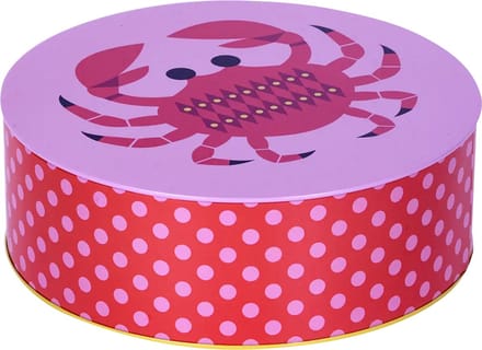 Kitsch Kitchen koektrommel Sealife crab dia 20x6.8cm