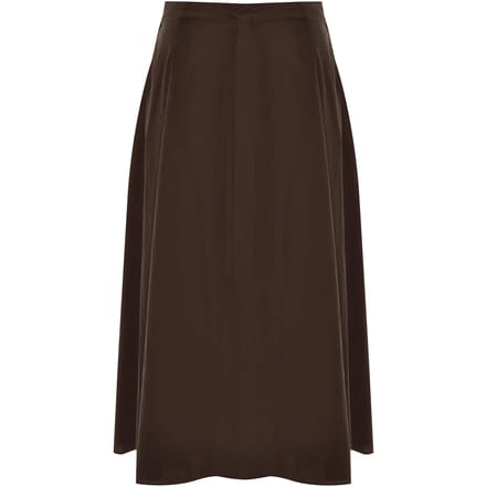 Lange trapeze popeline rok met tailleband voor dames Mat Fashion