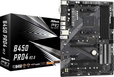 ASRock B450 Pro4 R2.0 Moederbord - AMD B450 - AMD AM4 - DDR4 RAM - ATX