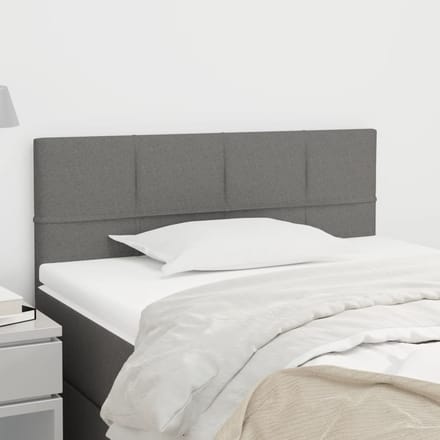 vidaXL - Hoofdbord - 90x5x78/88 - cm - stof - donkergrijs