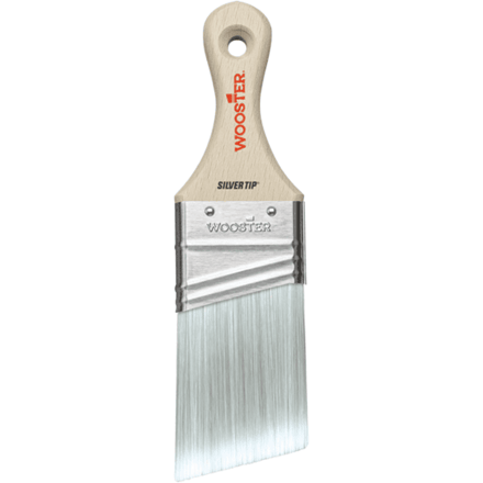Wooster Silver Tip Short Handle Angle   071497171436   Verf