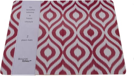 Set van 2 placemats mdf donker roze
