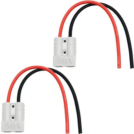 50A Batterijaansluiting met 10 AWG Siliconen Draad – Snelaansluiting en Scheidingsstekker