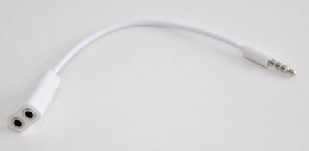 Hoofdtelefoon Computerkabel splitter - 3.5mm -wit