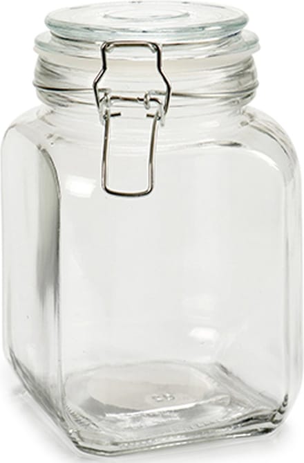Vivalto Voorraadpot/bewaarpot - Caja - 1.2L - glas - beugelsluiting - D11 x H17 cm