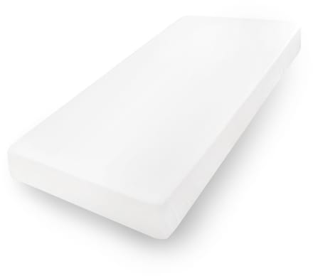 Jersey hoeslaken met elastiek 110/120x190/200 cm - Wit
