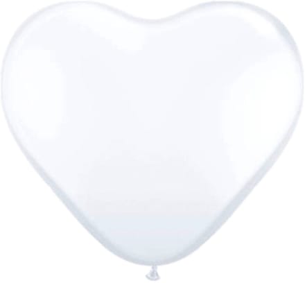 Folat - Ballonnen wit harten 30 cm (100 stuks)