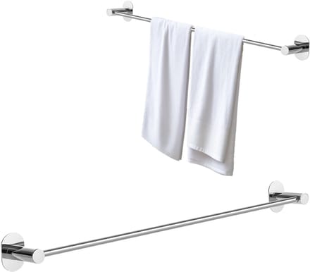 Laveo Miri Serie - Handdoekhouder - 61cm - Zelfklevend - Chromen Afwerking