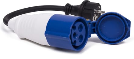 Benson Verloopkabel Schuko naar CEE - Spatwaterdicht - 395 mm - Neopreen - 230V