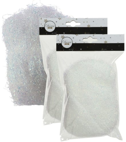 Kerstversiering engelenhaar wit 40 gram