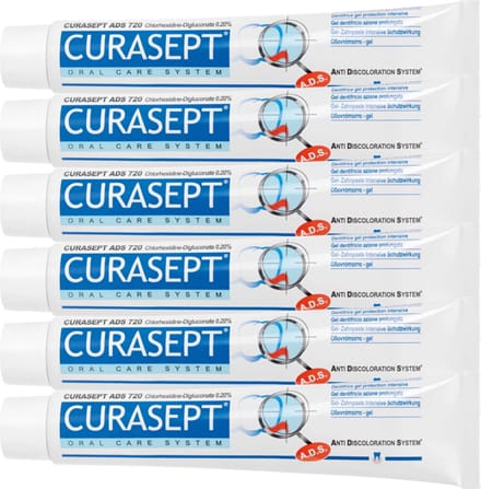 Curasept Tandpasta Gel ADS 720 - Chloorhexidine 0,20% - 6 x 75ml