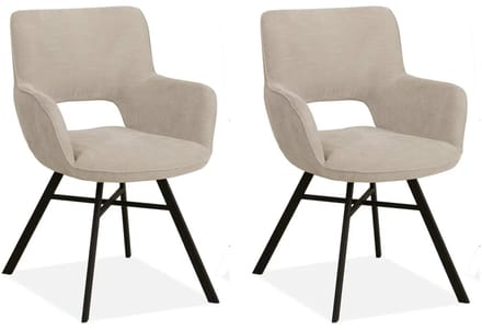 MX Sofa - Eetkamerstoel Mercury - Toffee (set van 2 stoelen)