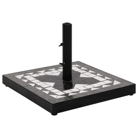 vidaXL - Parasolvoet - vierkant - 12 - kg - zwart - en - wit