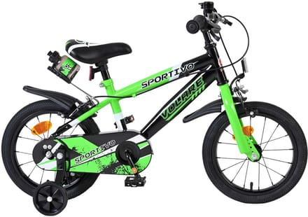 Volare Sportivo Kinderfiets - Jongens - 14 inch - Groen - Twee Handremmen