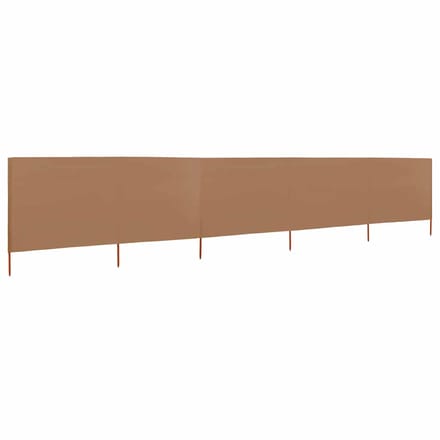 vidaXL - Windscherm - 5-panelen - 600x80 - cm - stof - taupe