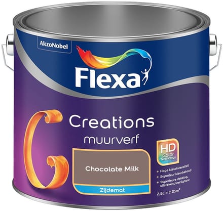 Flexa - Creations Muurverf Zijdemat - Chocolate Milk - Mengverf - 2,5 L