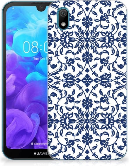 Huawei Y5 (2019) TPU Case Flower Blue
