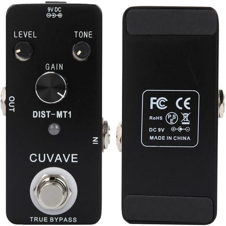 Pédale d'effet de distorsion pour guitare électrique DistortionMT1 Full Metal Shell True Bypass white