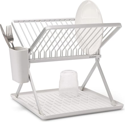 Brabantia SinkSide Afdruiprek - Inklapbaar - Met Bestekhouder - Compact - Light Grey
