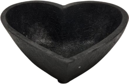 Deco4yourhome® - Schaaltje - Hart - Amberblokje Schaaltje - Snoepschaaltje - Zwart