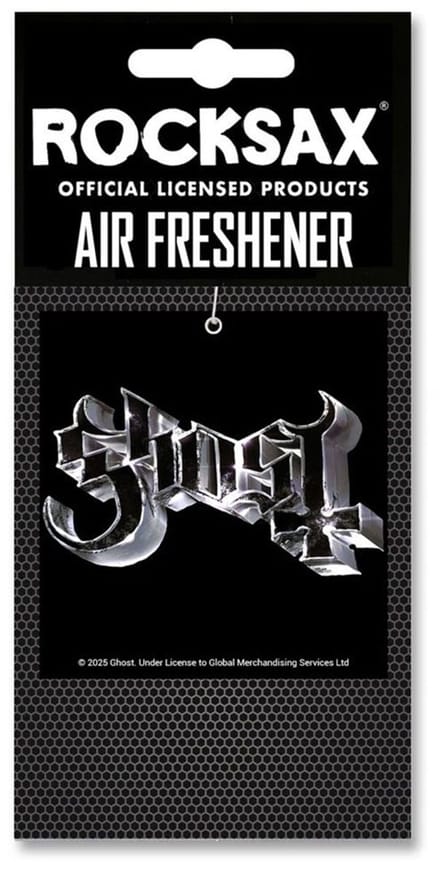 Rocksax Ghost - Chrome Logo Luchtverfrisser - Zwart