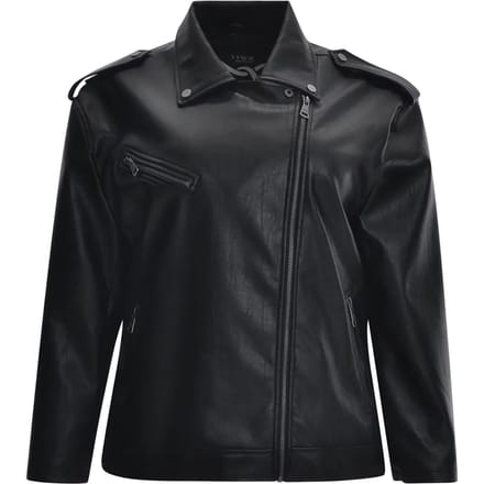 Leren jas voor vrouwen Mat Fashion Biker