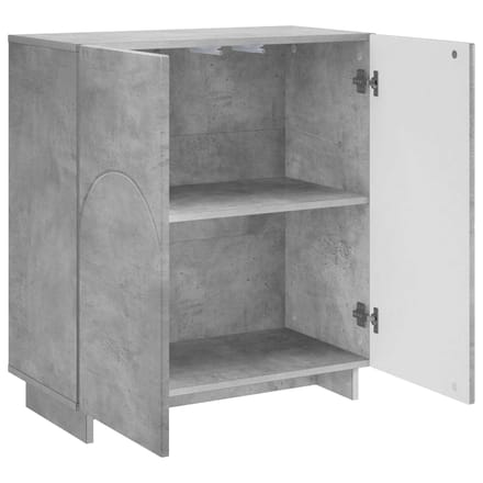 vidaXL - Dressoir - Betongrijs - 67 - x - 34,5 - x - 75 - cm - Bewerkt - hout