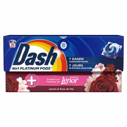 Dash Wasmiddelcapsules 4in1 Pods Jasmin & Rose de Mai 26 stuks