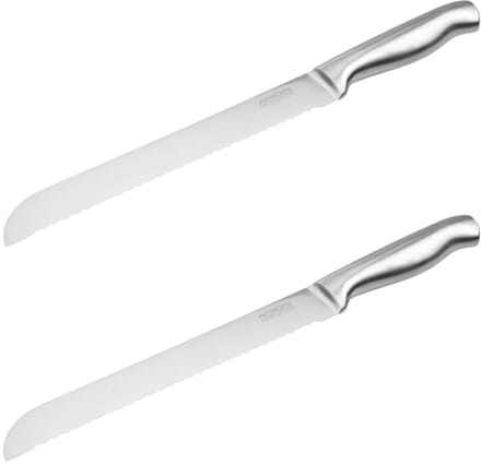 Set van 2 Broodmessen van roestvrij staal 33,5 cm totaal Nirosta