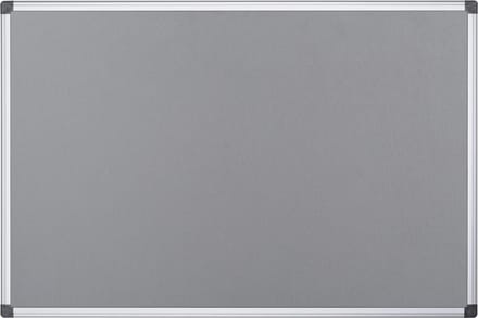 Q-CONNECT textielbord met aluminium frame 60 x 45 cm grijs