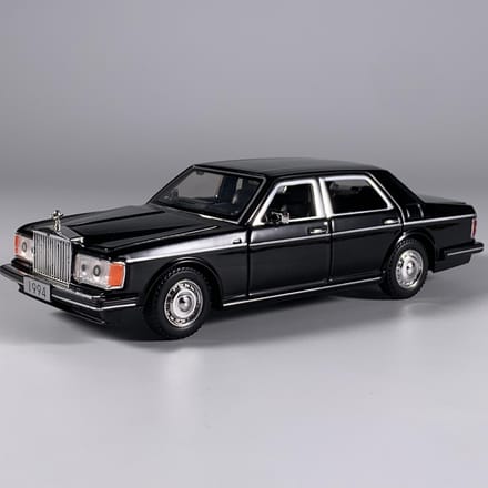 1:32 1994 Rolls Royce Silver Spur Limousine Legering Metaal Diecast Modelauto Geluid En Licht Pull Back Collectie Hobby Decoraties black