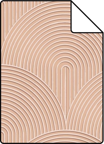 Proefstaal ESTAhome behang 3D-motief perzik roze - 26.5 x 21 cm - 131103-S