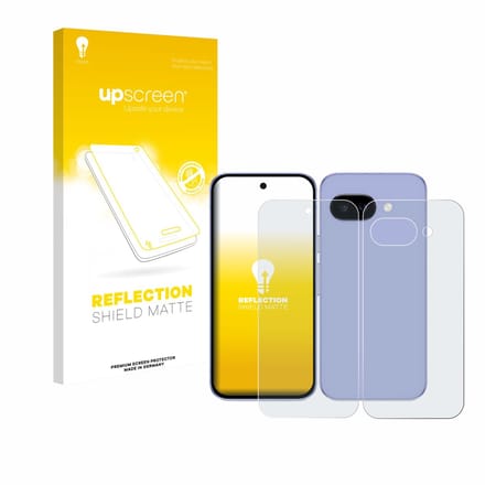 upscreen - Screenprotector voor Google Pixel 9a (Voor+Achter) - Folie Beschermfolie anti glare matte