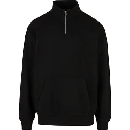 DEF - Zipper Crewneck Sweater/trui - S - Zwart