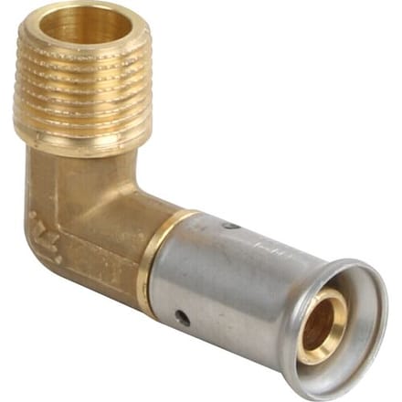 Henco pers puntstuk haaks 90deg messing 3/8"x16mm