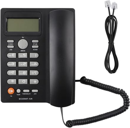 Vaste Telefoon - Beller ID - Thuisgebruik - Verbeterde Audio - 22 x 22 x 6 cm - Zwart