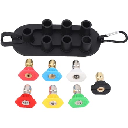 Ensemble de 7 embouts de buse de nettoyeur haute pression 4000PSI Connecteur rapide 1/4 de pouce Embouts de lavage sous pression avec black
