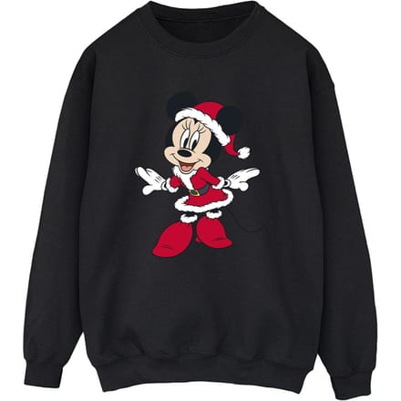 Disney Dames/Dames Minnie Mouse Kerst Sweatshirt (Zwart)