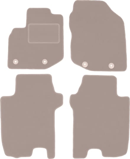 Beige veloursmatten voor: Honda Jazz III hatchback (2008-2011)