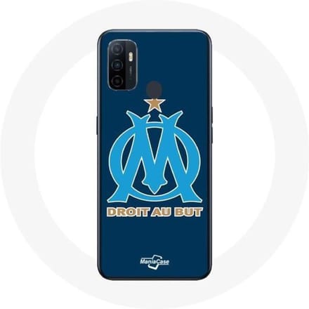 Coque - MANIACASE - Oppo A53 - Olympique de Marseille - Souple - Bleu bleu
