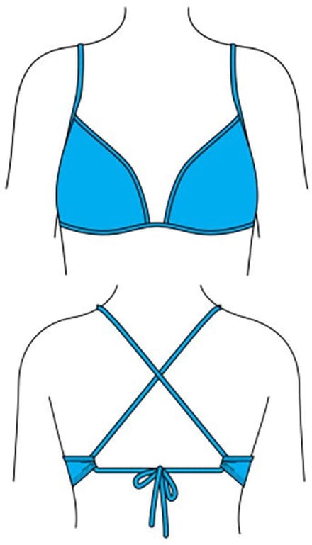 Turbo Relax Bikinitop Blauw 9-10 Years Meisjes